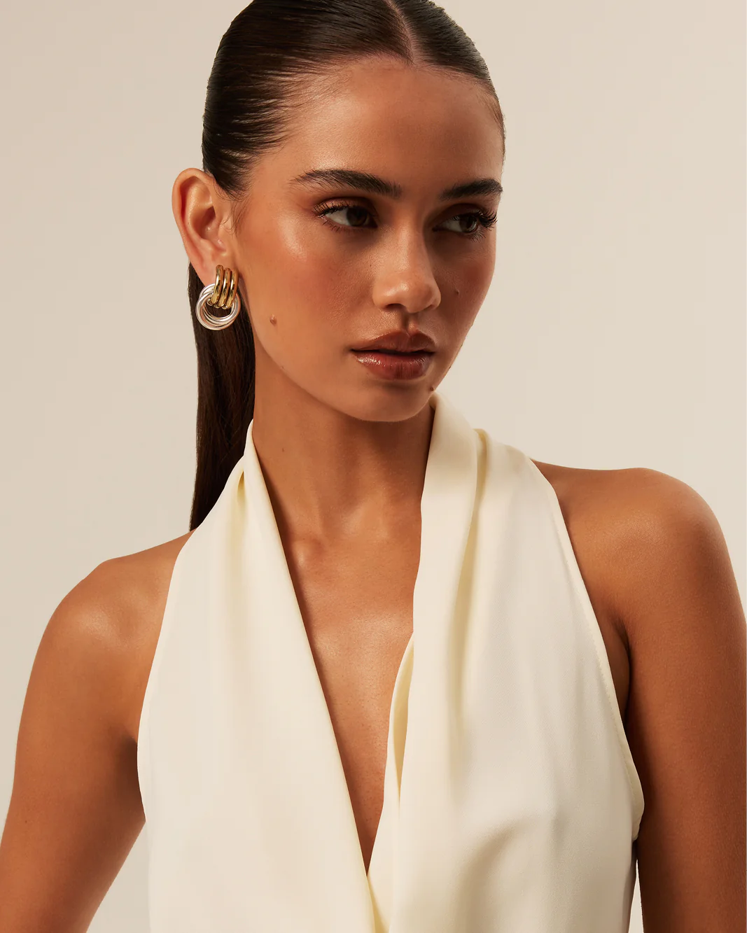 ANTHE EARRING - GOLD-SILVER - Image 6