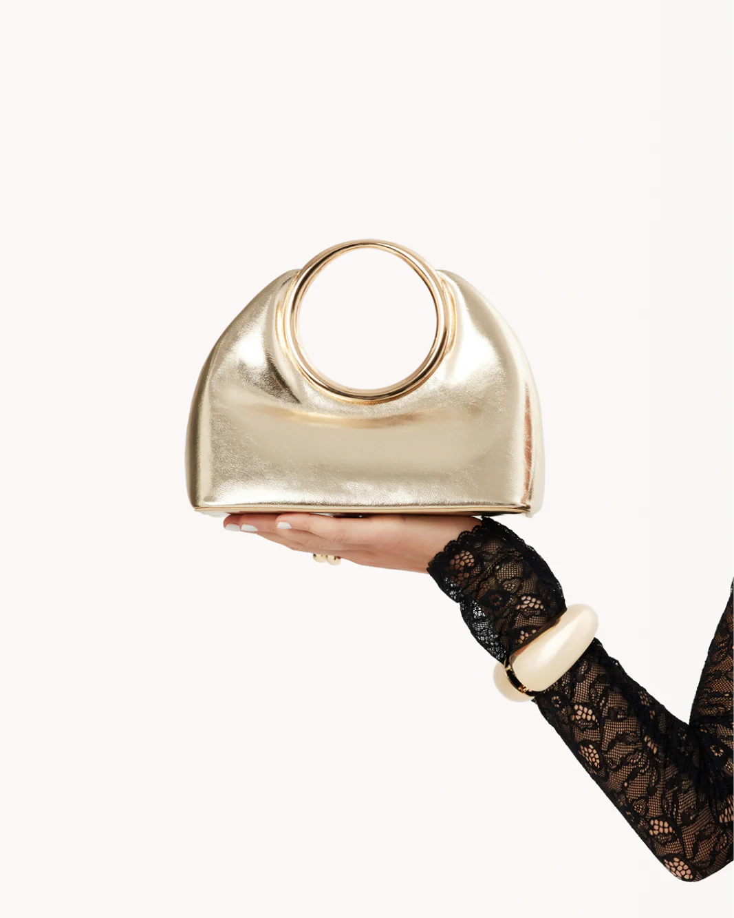 MONROE HANDLE BAG - GOLD METALLIC - Image 4