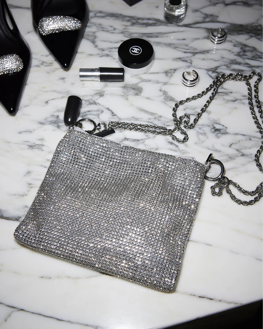 PIPER HANDLE BAG - SILVER-DIAMANTE - Image 3