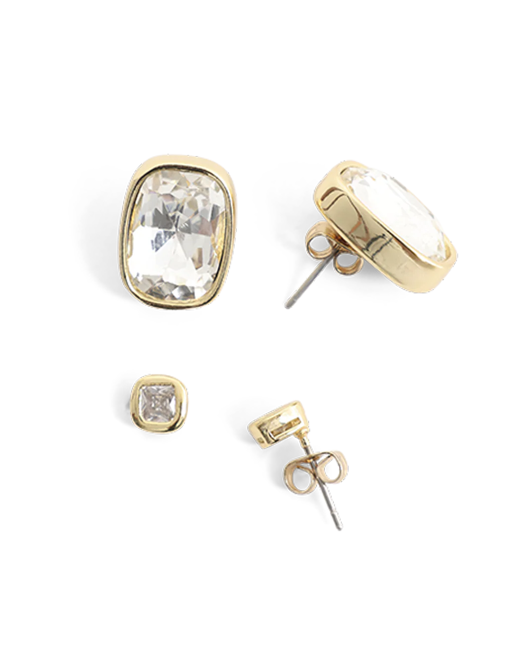 ZIA EARRING PACK - GOLD PLATED 18K-DIAMANTE - Image 4